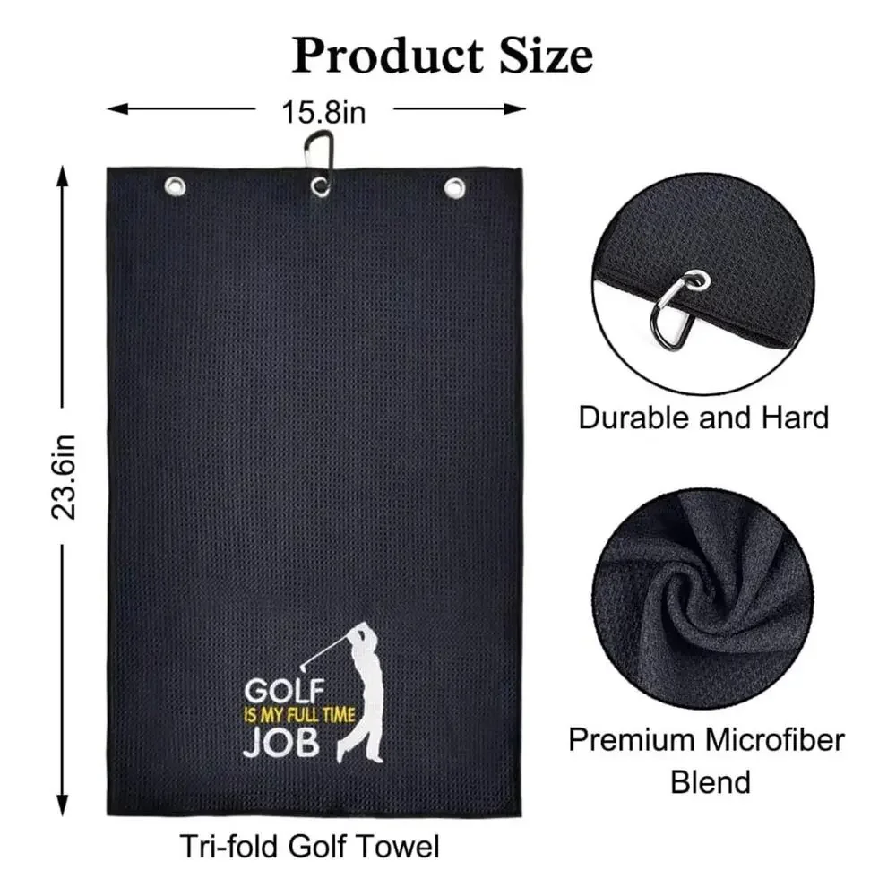 Golf is My Full Time Job Golf Towel, Embroidered Golf Towels for Golf Bags *READ